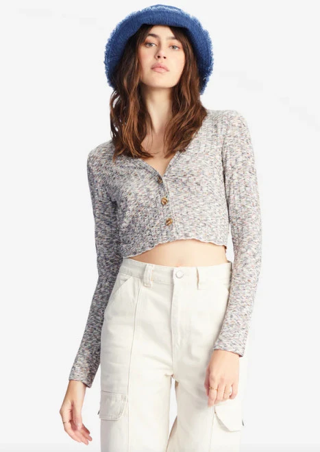 BILLABONG SWEET TIDES V-NECK LS TOP (ABJKT00429) 3 BILLABONG SWEET TIDES V-NECK LS TOP (ABJKT00429)