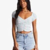BILLABONG PRETTY SWEET CROP TOP (ABJKT00443) -Azure Muse Store abjkt00443 billabongw scs frt1 66423.1678725542