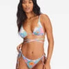 BILLABONG WOMEN'S SUMMER FIELD TIE SIDE MAYA TOP -Azure Muse Store abjx400647 billabong2Cw bll0 frt1 41225.1673904499
