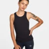 RVCA VA ESSENTIAL RIBBED TANK(EX) -Azure Muse Store avjkt00134 rvca2Cw blk frt1 46608.1694015908