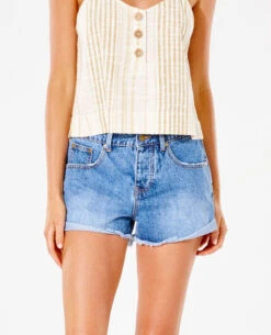 Rip Curl RIPCURL AMY DENIM SHORT II IN BLUE ICE -Azure Muse Store gwaew1 3155 3 01392.1676406755